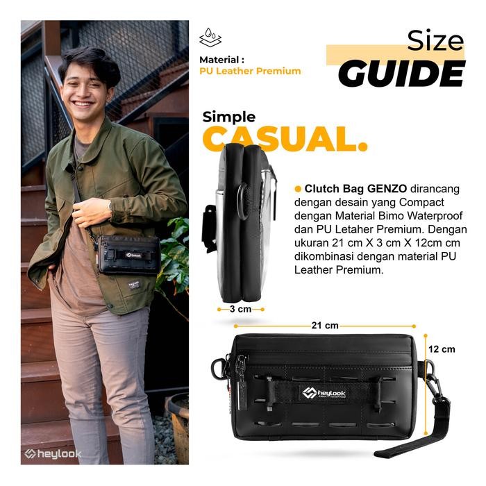 Eiger Wallets - Clutch Bag Pria Genzo Sling Bag Multyfungsi 4 In 1 Sling Bag Tas Hp Sling Phone