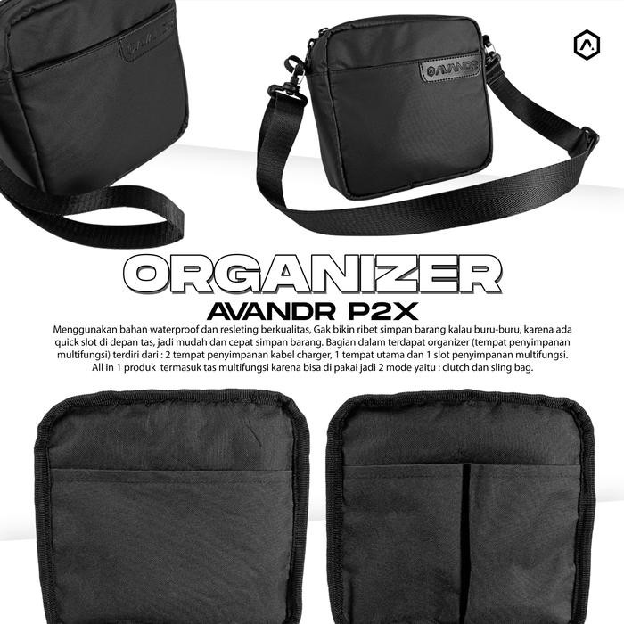 Eiger Wallets - [ Avandr Handbag Pria Multifungsi P2X Hitam