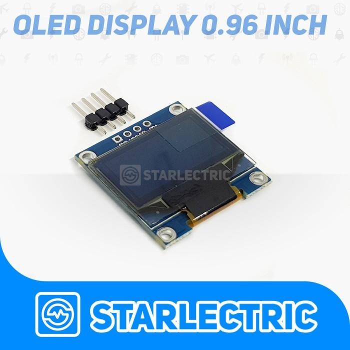 LCD OLED 0.96 WHITE I2C Modul Display 0,96 OLED Putih Uno