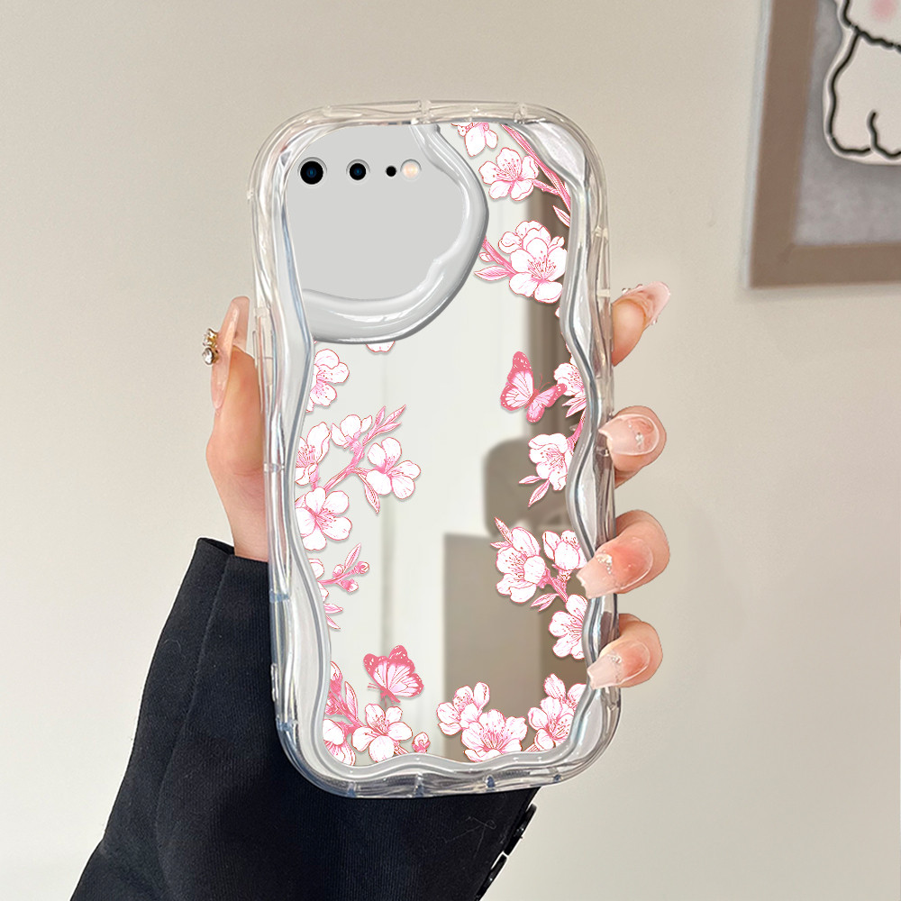 Casing Hp Untuk Compitable With iPhone 7 8 Plus Mirror Krim Lembut Imut Softcase Kartun Penuh Kesing