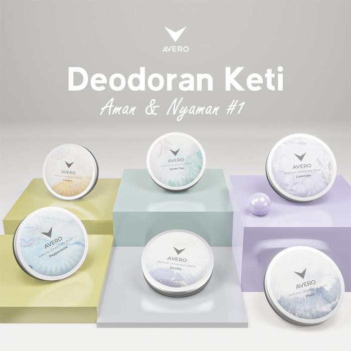 Deodorant Balm Avero Solid Deodoran Ketiak Alami BPOM Tanpa Alkohol