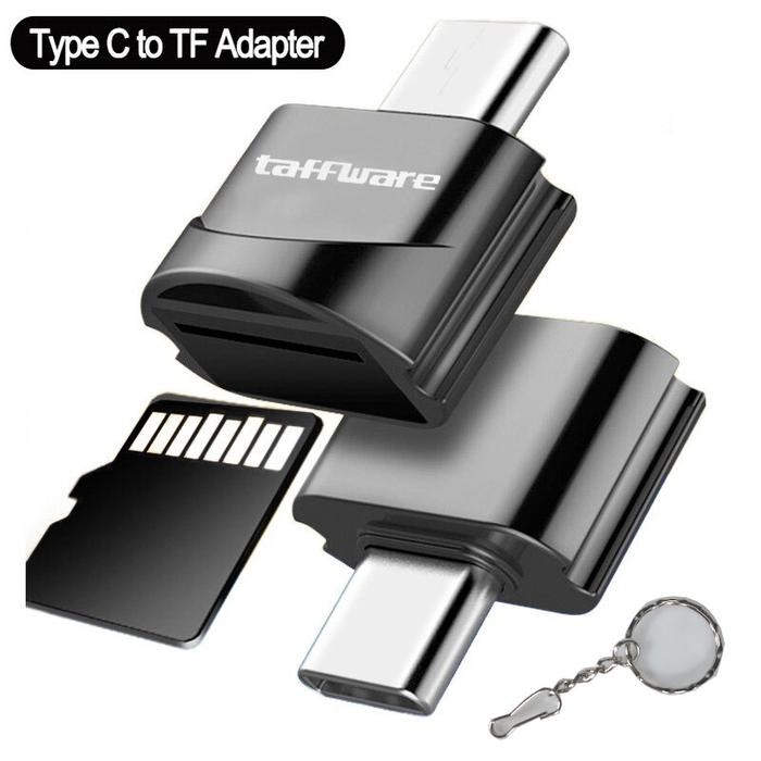 KINGDA Adaptor OTG Card Reader Kartu MicroSD USB Type C Smartphone HP