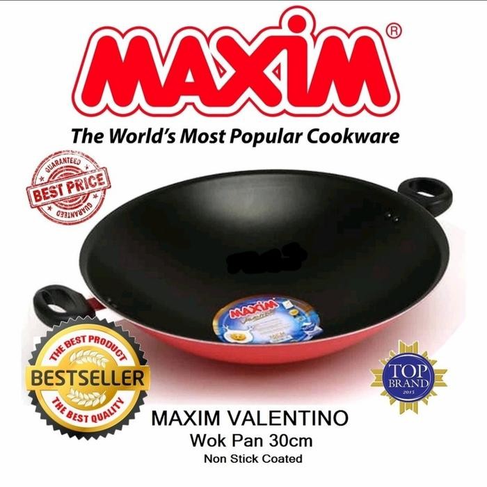 Terlaris Wajan Teflon Maxim 30Cm/Penggorengan Maxim Teflon 30Cm/Kuali Teflon