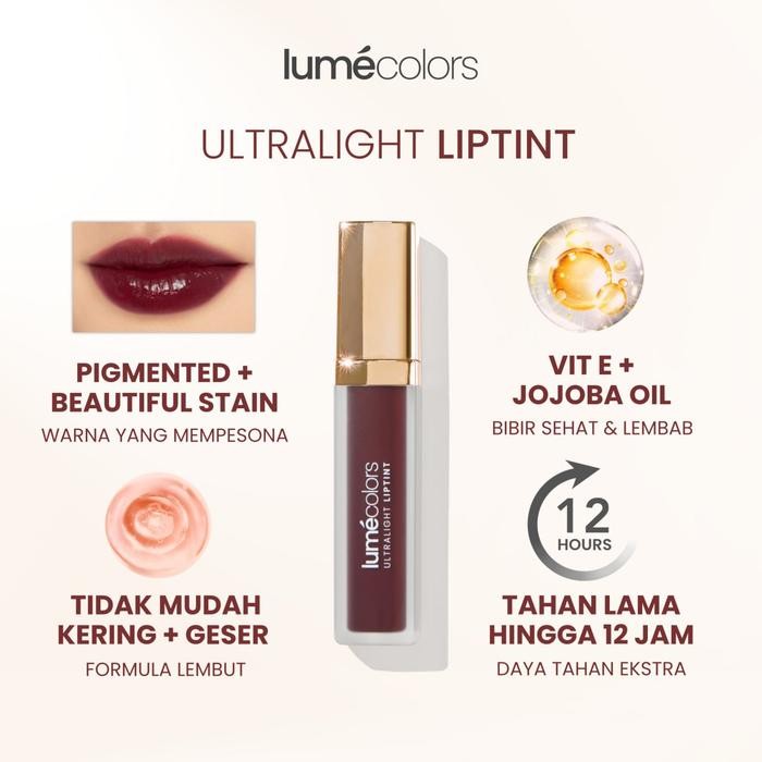 Lumecolors ULTRALIGHT LIPTINT warna STAIN PIGMENTED