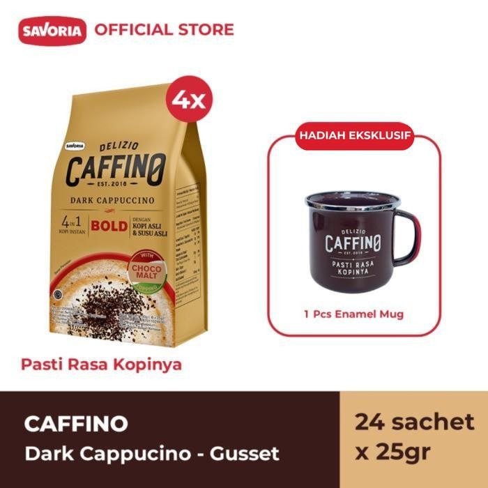 

Pilihan- Caffino Dark Cappucino Gusset 24 Sachet X 25G Gratis Enamel Mug