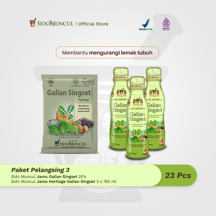 

Pilihan- Paket Pelangsing 3 - Jamu Galian Singset 20'S + Galian Singset 3X150Ml