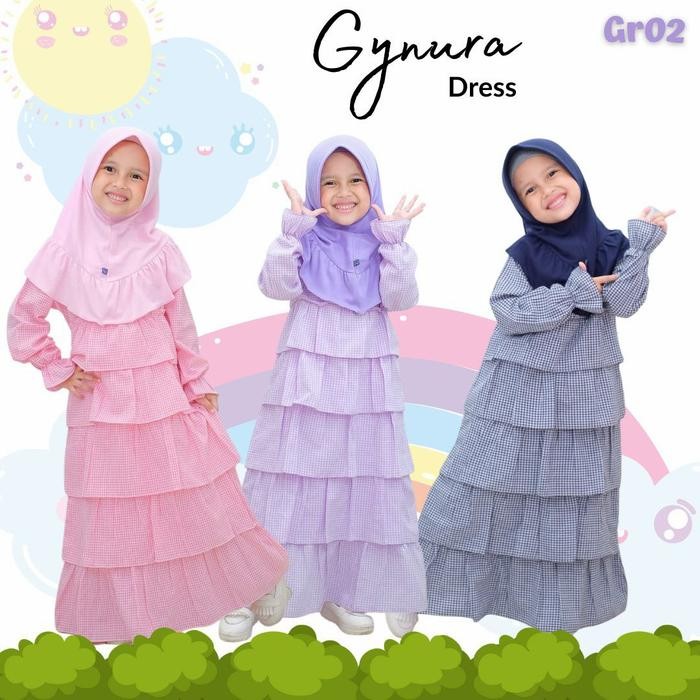 ASLI Gamis Gynura Kids GR 02 // Gamis Anak Usia 3-11 Tahun Gynura Kids READY STOCK