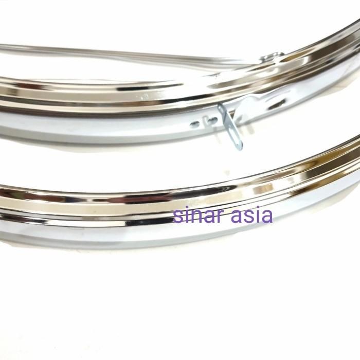 Spakbor Sepeda Mtb 24" ( Depan + Blkg) -Silver Polished (Taiwan)