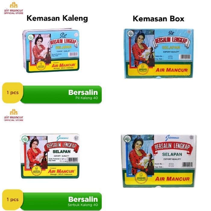 

Jamu Bersalin Selapan Air Mancur 40 Hari - Box Kaleng Original Terlaris