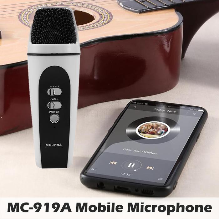 Pilihan- Mc-919A Mic Microphone Karaoke Built-In Battery Mikrofon For Hp Voice Recording Cocok