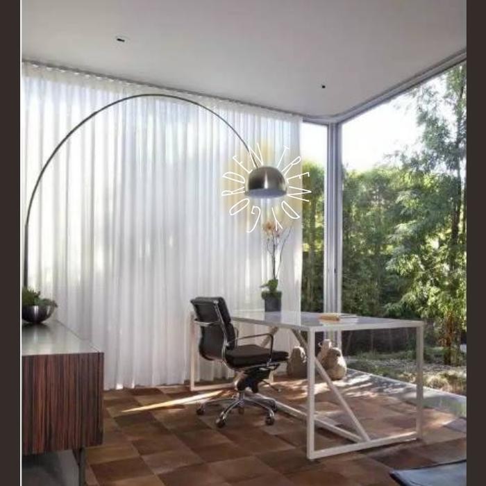 Pilihan- Vitrase Gorden Minimalis Putih Polos/Gorden Tipis Sifon Foil Premium