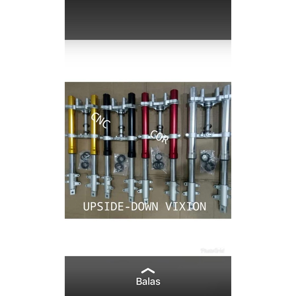 Upside Down Depan Cnc Vixion - Byson + Segitiga Shock