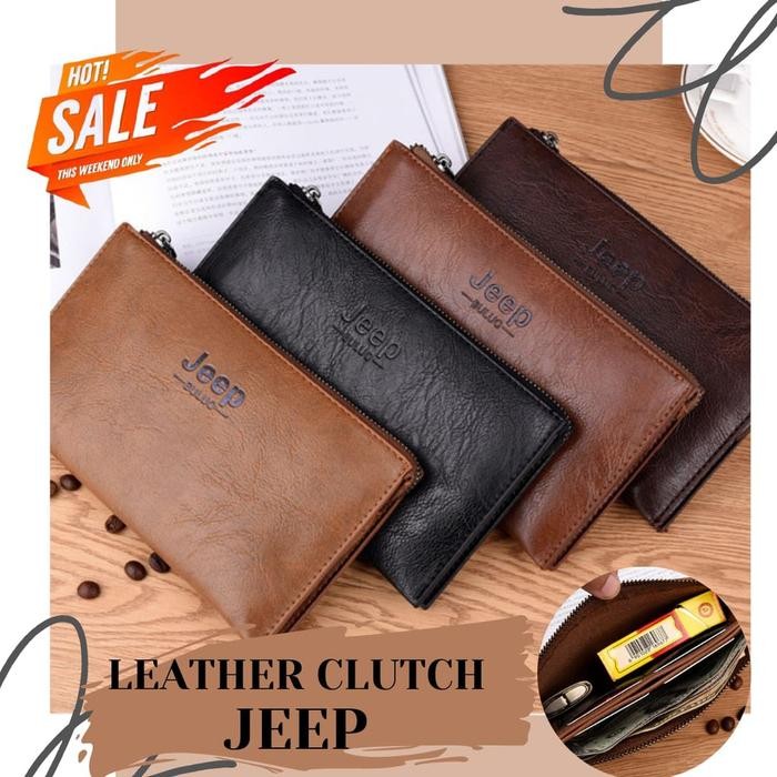 Ori - Dompet Kulit Jeep Buluo Pria Wanita Clutch Leather Tali Panjang JP076