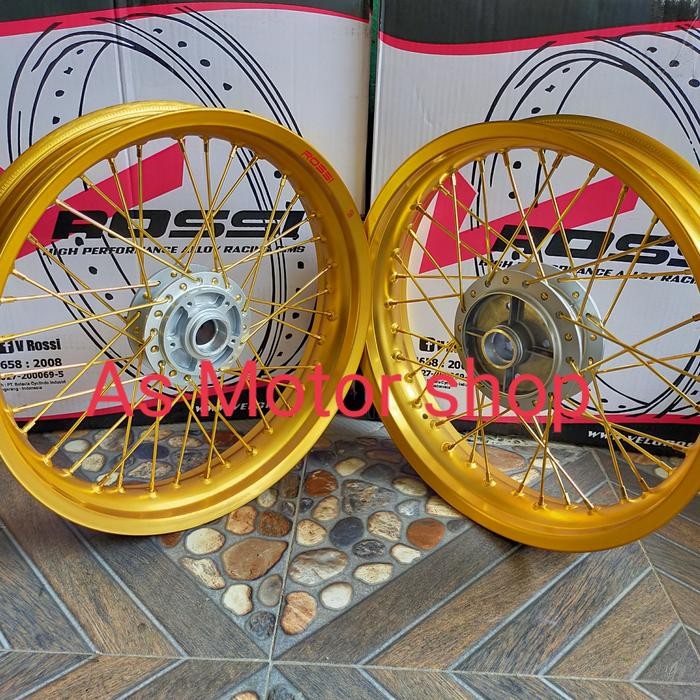 VELG SEPASANG ROSSI RING 17 TROMOL SET SUPRA X LAMA DAN SUPRA LAMA