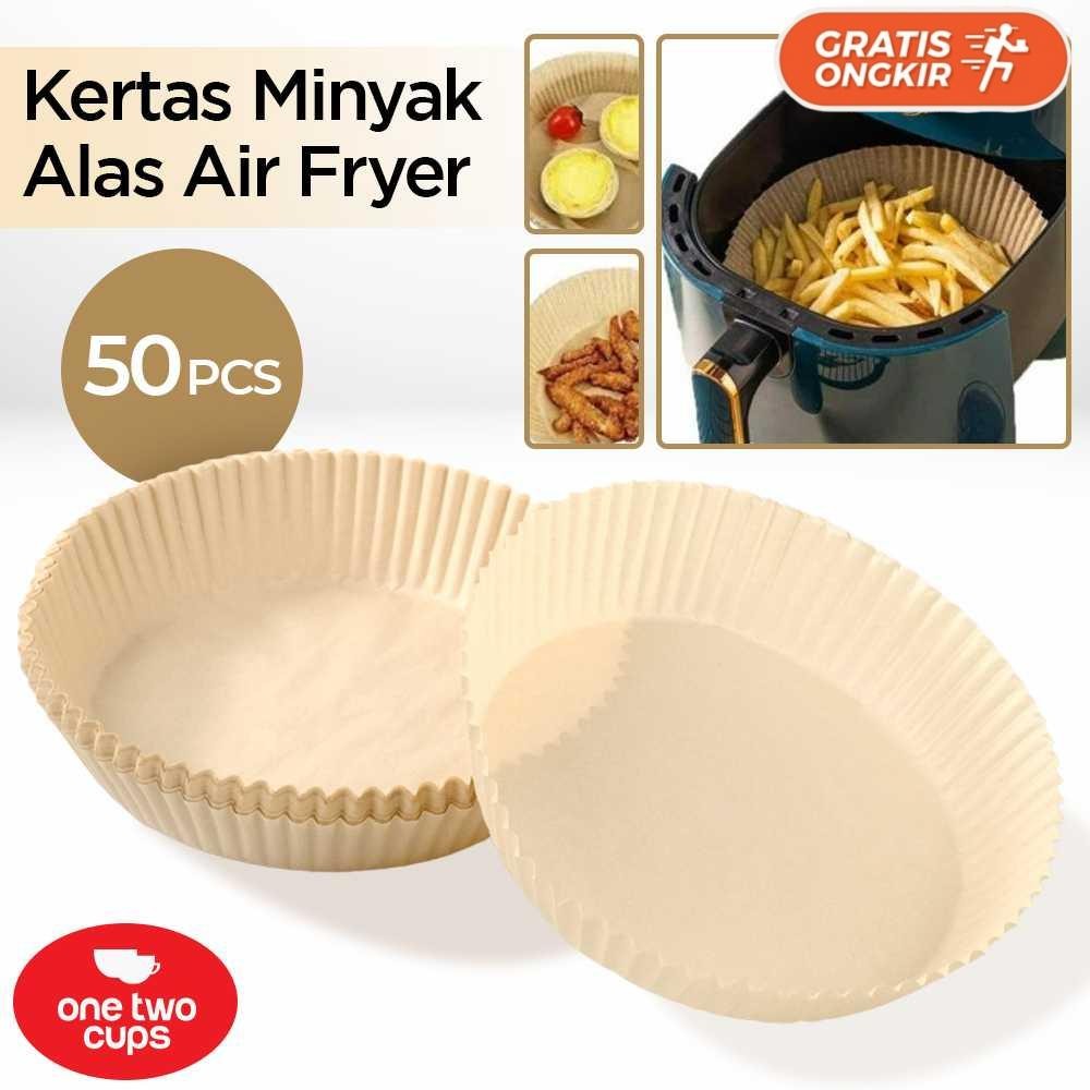 

One Two Cups Kertas Alas Air Fryer Paper Liner Oilproof 16cm 50 PCS - XK16