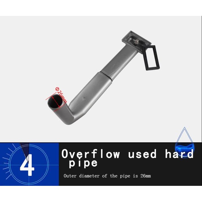 Talea Square Sink Overflow Joint PP material Kitchen Sink overflow Anti- leakage