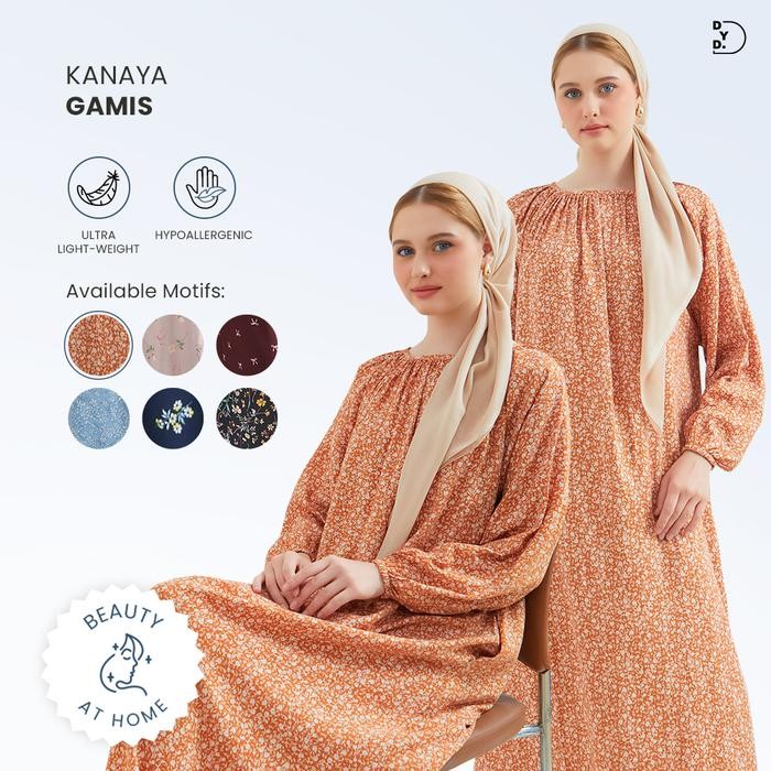 TERLARIS DYD LABEL Kanaya Gamis Wanita Dress Muslim Panjang Kekinian Bahan Rayon Premium Adem