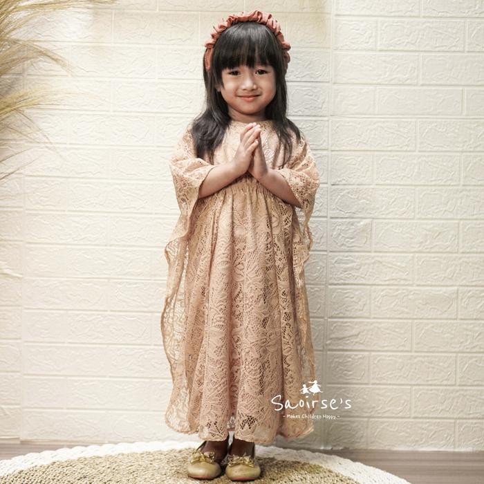 SIAPKIRIM Saoirse's Inayah - Kaftan Brukat Anak Perempuan 2-8 Tahun Dress Panjang Anak Baju Muslim