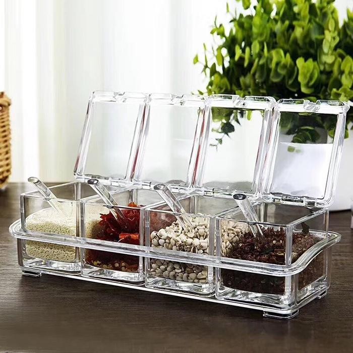 

Promo ZenContainer Bumbu Dapur Set Tempat Garam Acrylic Gula Merica Mecin Micin Bumbu Dapur
