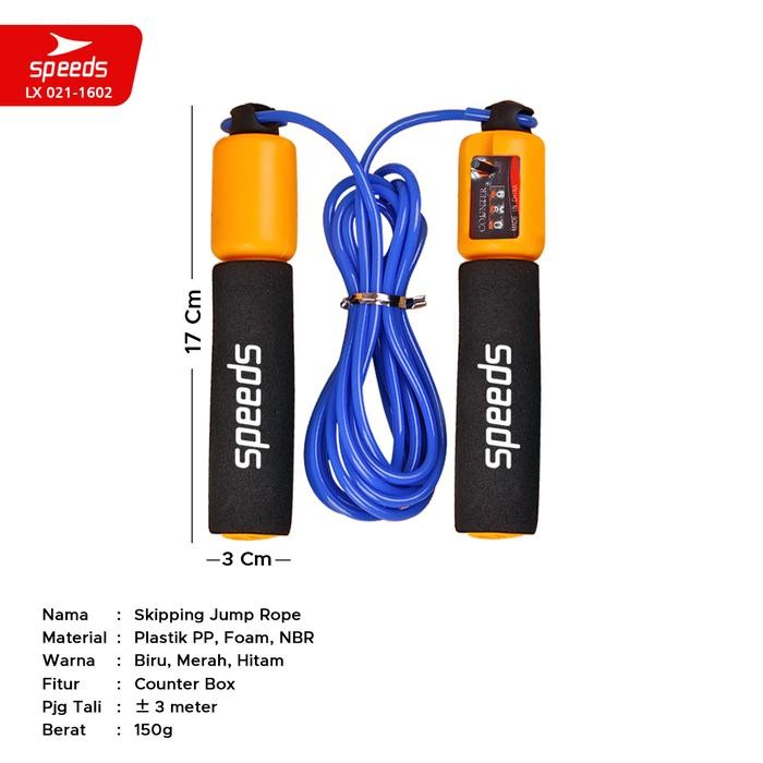 Promo Speeds Skipping Lompat Tali Jump Rope Berkualitas Olahraga Melompat Digital Safety Outdoor