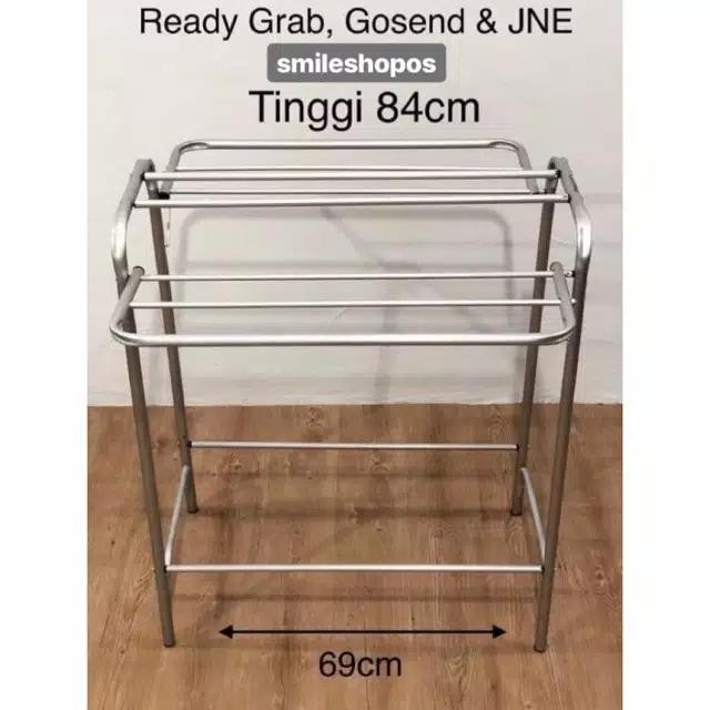 Ikea Livien - Rak Tempat Jemuran Handuk Kain Pel Lap Baju Pakaian Sayap Alumunuim