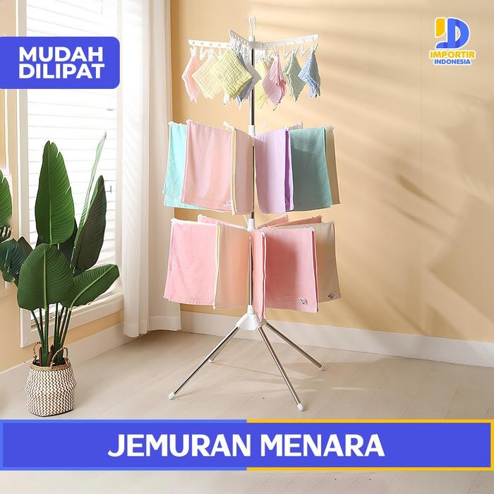 Ikea Livien - Stand Hanger Jemuran Menara Pakaian Dengan 2 Variasi Warna