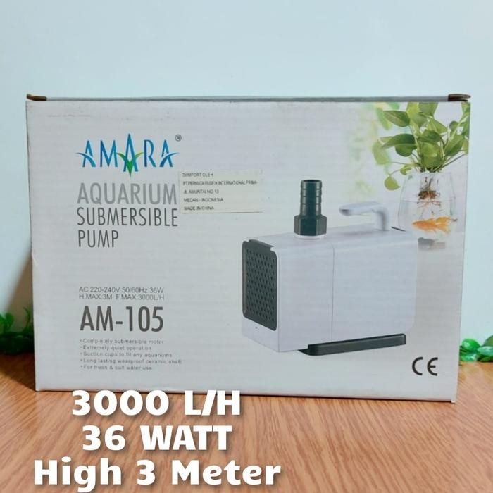 POMPA AIR CELUP AMARA AM 105 FILTER AQUARIUM KOLAM IKAN AQUASCAPE 105