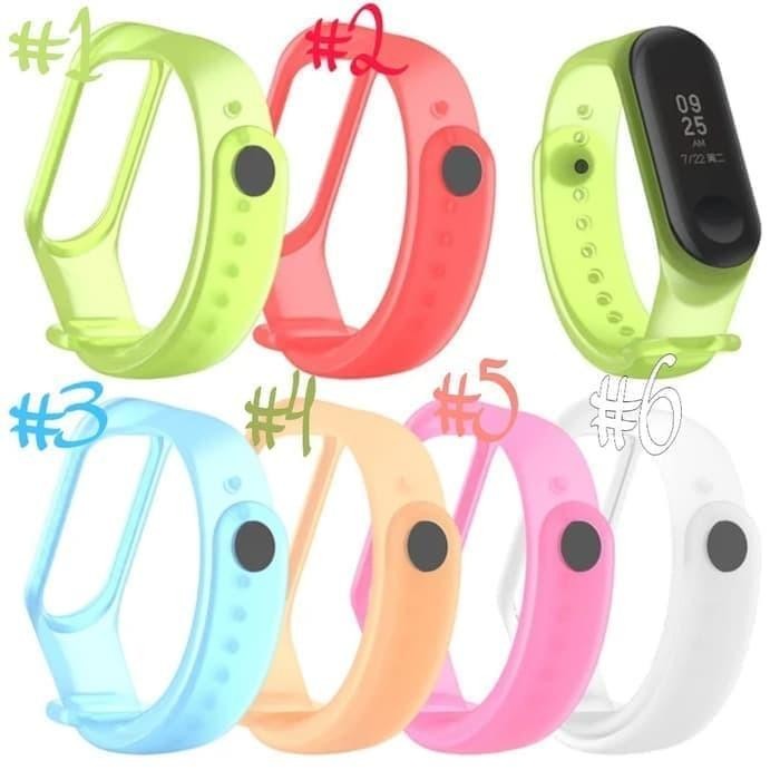 Strap Xiaomi Mi Band MiBand 3 / 4 Silicone Strap Silikon Transparan