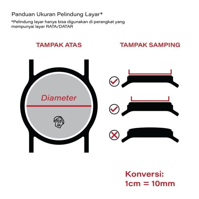 Universal Tempered Glass Bulat Jam Tangan Smartwatch 23-46mm Protector