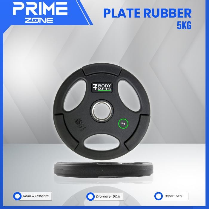 BODYMASTER 5 KG Plate Rubber Beban Dumbell Karet Piringan