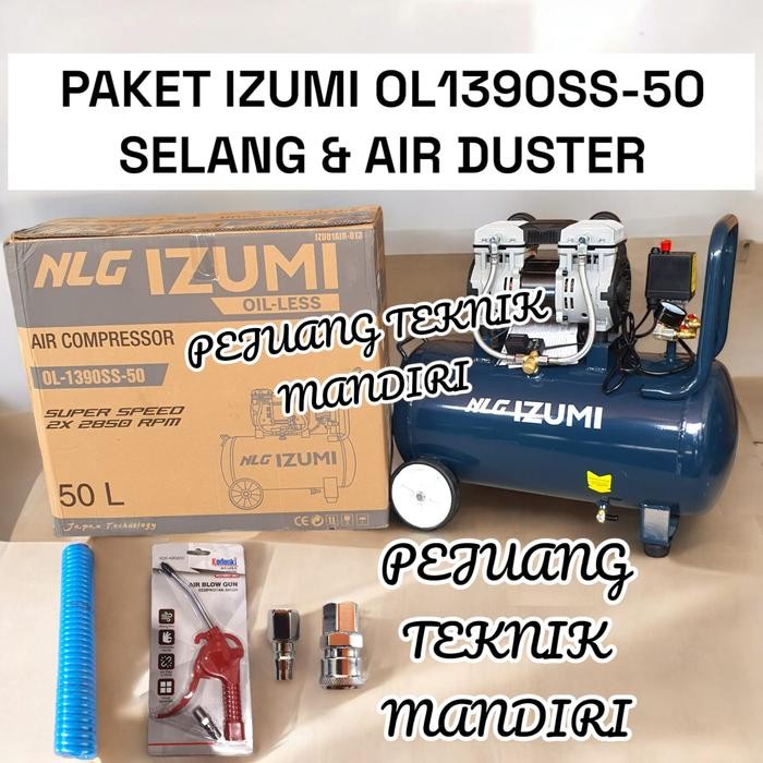 KOMPRESOR ANGIN OILLESS IZUMI OL1390SS-50 / COMPRESSOR IZUMI OL 1390
