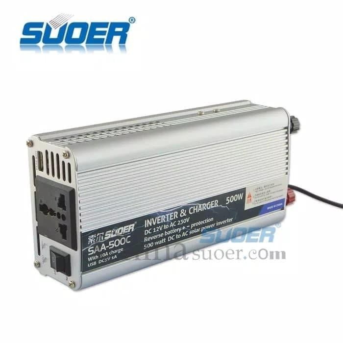 SUOER 2 IN 1 ( INVERTER + CHARGER ) 500 WATT SUOER SAA 500W/C