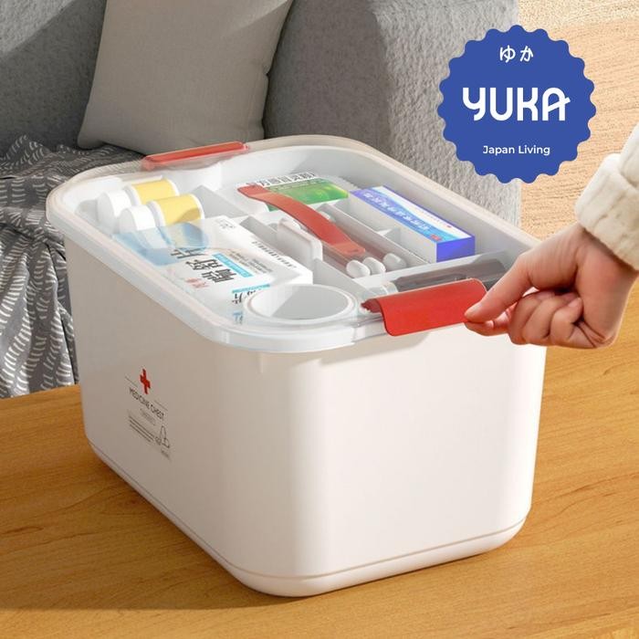 YUKA KOTAK OBAT P3K FIRST AID EMERGENCY PERAPI ORGANIZER BOX OBAT