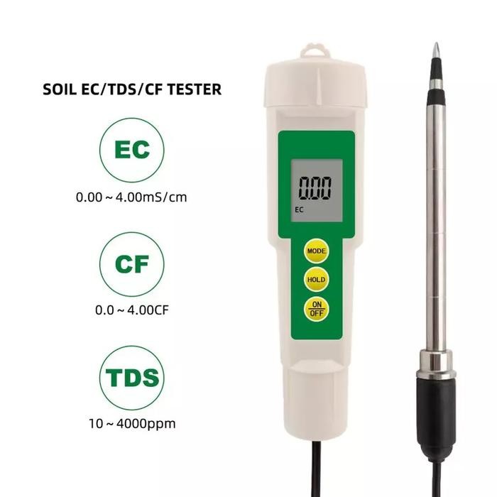 EC-3185 Waterproof EC/TDS/CF Meter Untuk Tanah