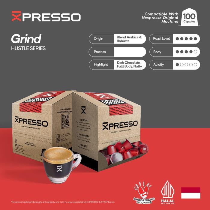 

XPRESSO Office Pack - Grind - Coffee Capsules Nespresso Compatible