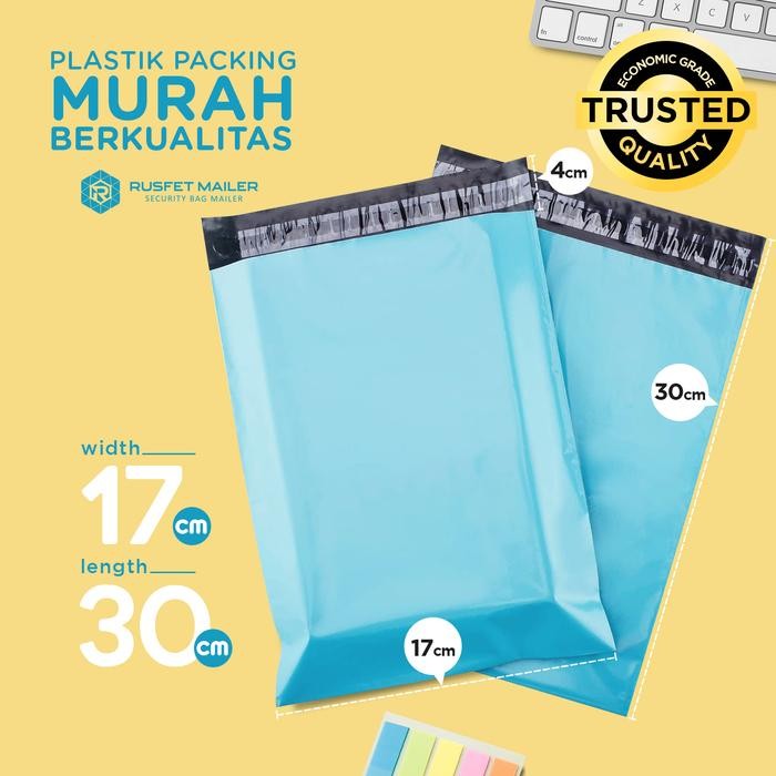

PLASTIK POLIMAILER POLYMAILER PACKING ONLINE BABY BLUE EKONOMIS 17X30 KODE 195