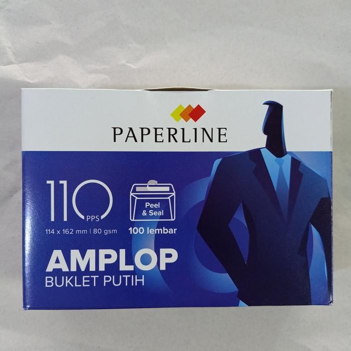 

AMPLOP PUTIH PAPERLINE 110 PPS 114 X 162 MM 80 GSM ISI 100 LBR KODE 52