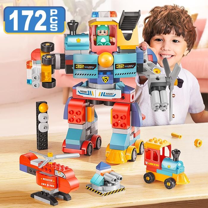 Feelo 172 Pcs Building Blocks Combined Robot - Size
