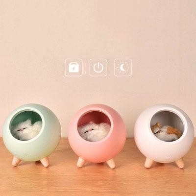 TERBARU Lampu tidur Speaker Bluetooth Model Kucing Lucu / Little Pet House