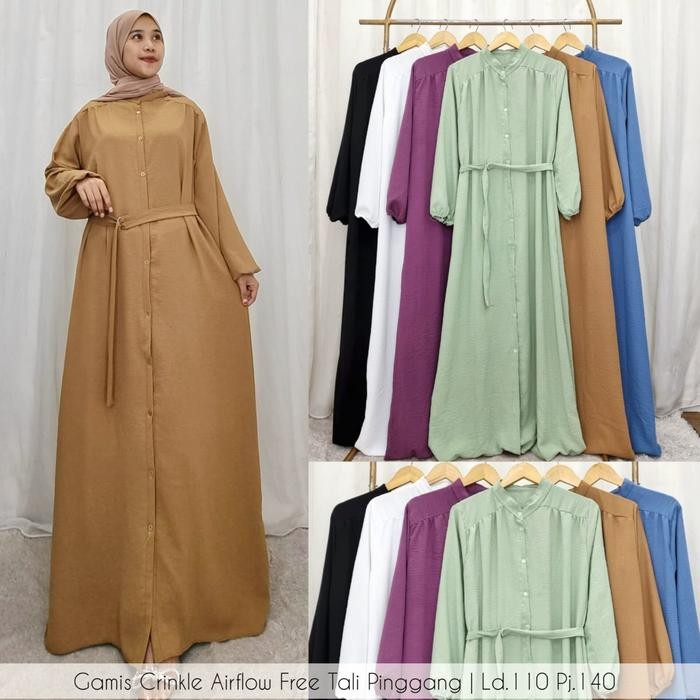 CRINKLE AIRW GAMIS LEBARAN 2024 /GAMIS/ Baju gamis lebaran 2024 mewah
