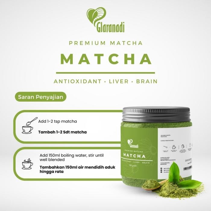 

Glaranadi Bubuk Matcha Murni Jepang 50G / Pure Japanese Green Tea Matcha Powder
