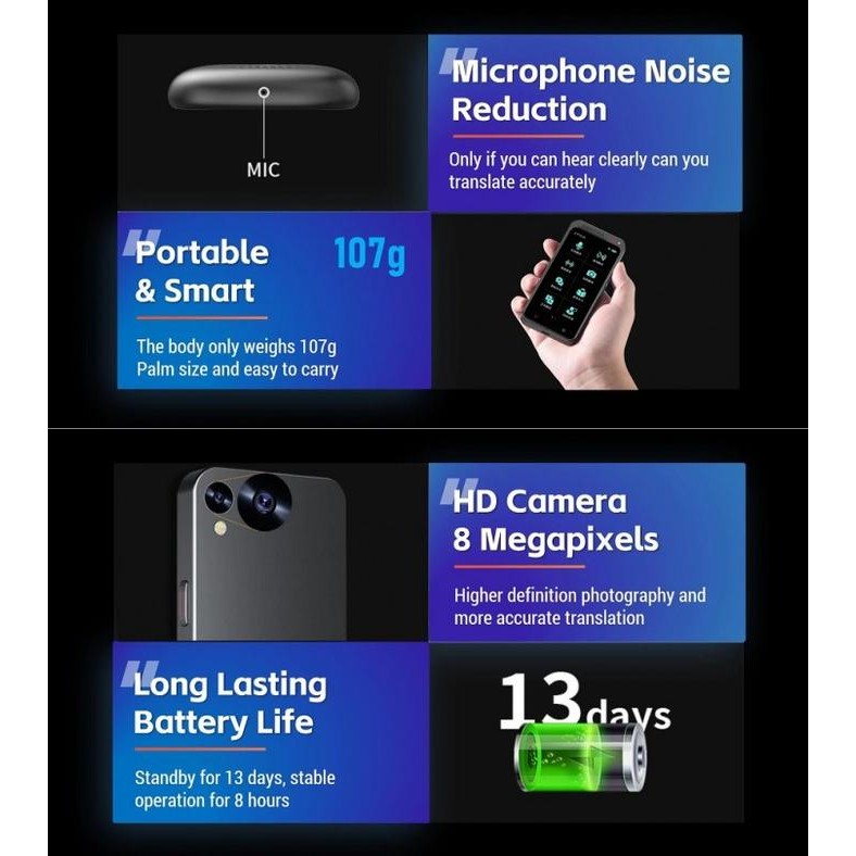 

Portable Smart Translator Alat Penerjemah Hingga 138 Bahasa - Z6
