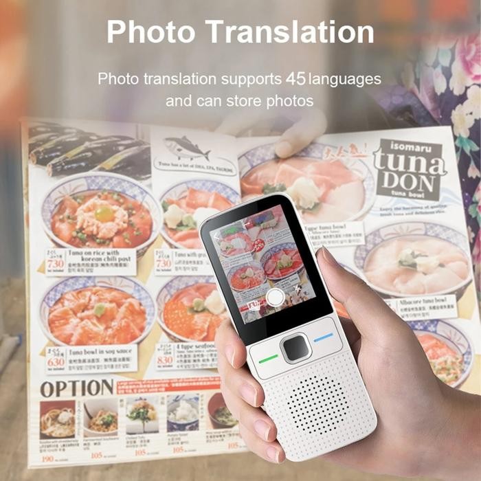 

T10 - Portable Audio Ai Voice Translator - Support Photo Translation - Alat Penerjemah Portabel Masa