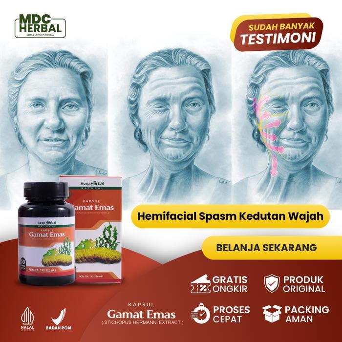 Herbal Wajah Kedutan Sebelah Separuh, Hemifacial Spasm, Mata Dan Bibir Kedutan, Gangguan Kelainan
