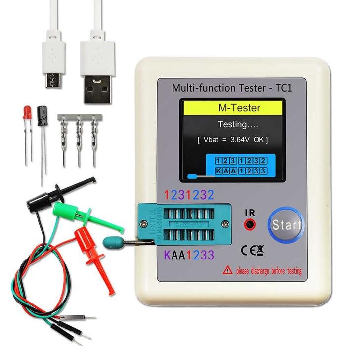 Multi-Function Tester TC1 LCR ESR Meter Transistor Zener Kapasitor - P