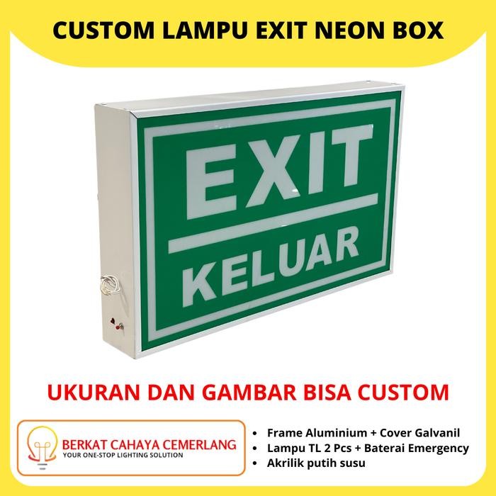 Lampu Emergency Exit Neon Box Terlaris
