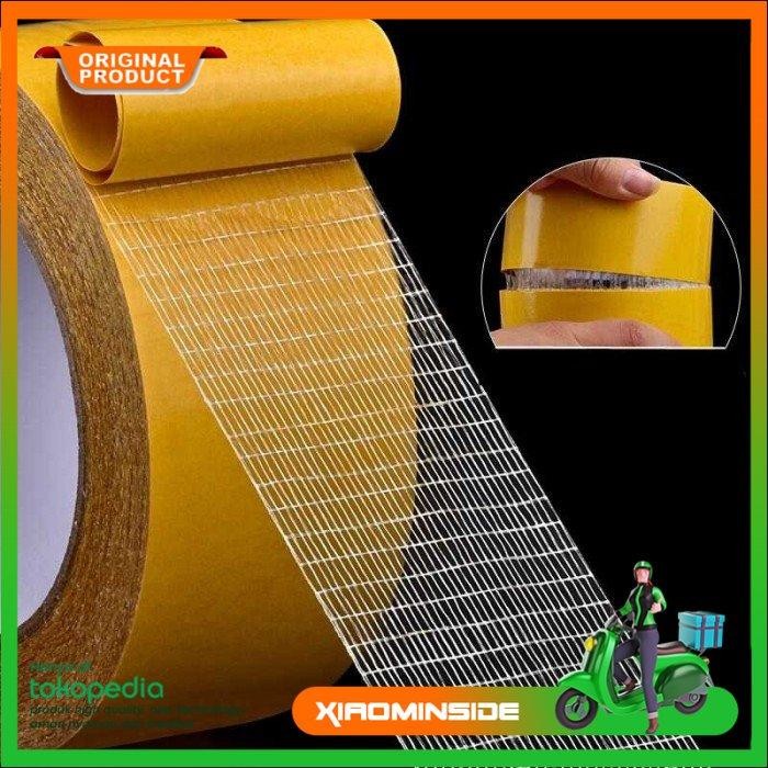 

Stok Baru Lakban Double Tape Fiber Super Strong - 20 M x 10mm