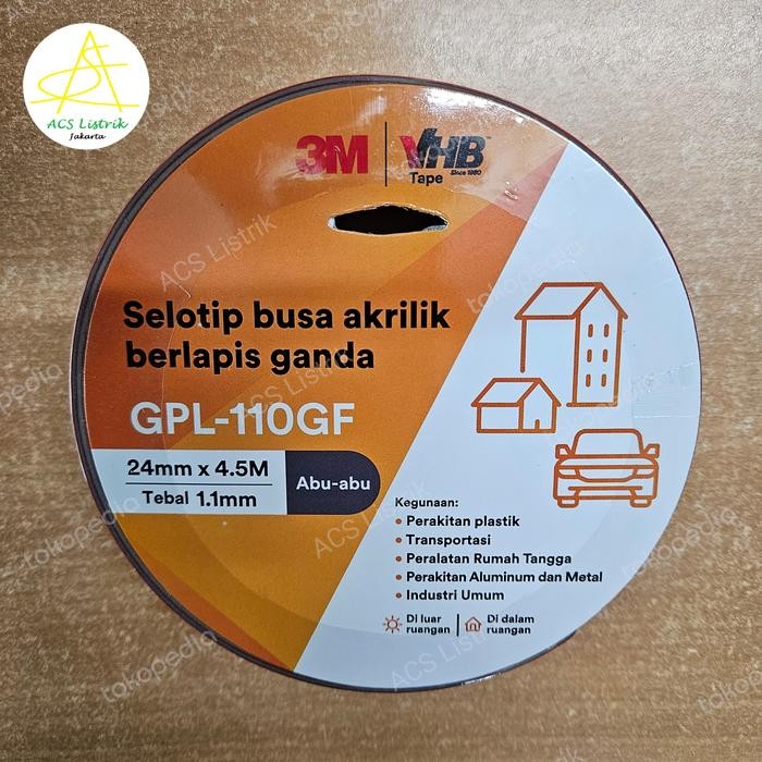 

Stok Baru 3M VHB Double Tape 24mm x 4.5mtr