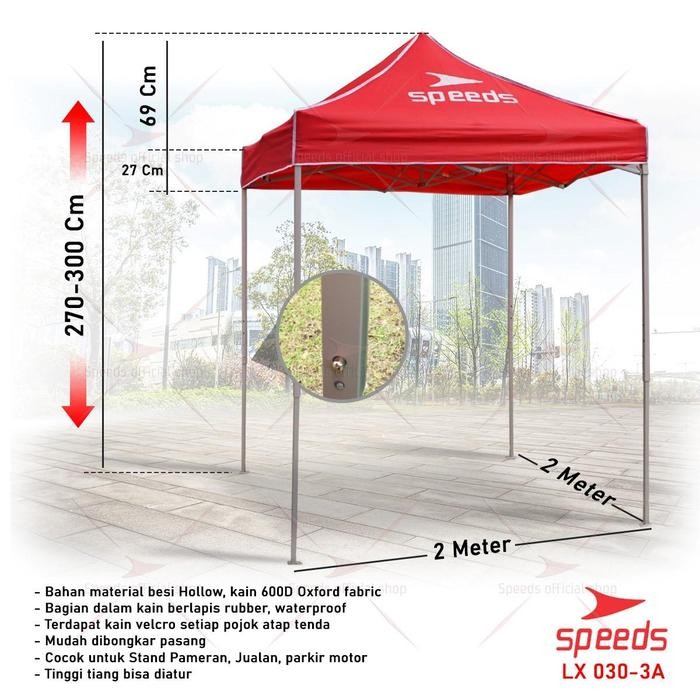Caniver - Speeds Tenda Lipat ( 2 X 2 M) Tenda Bazar Pameran Tenda Outdoor Jualan Tenda Dagang