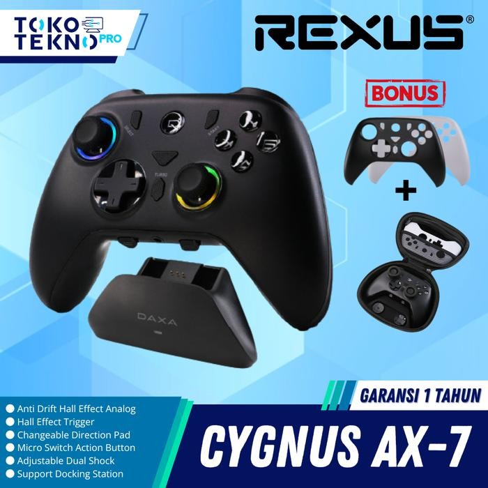 Rexus Daxa Cygnus AX7 / AX-7 Gamepad Controller Joystick For PS/PC With Hall Effect
